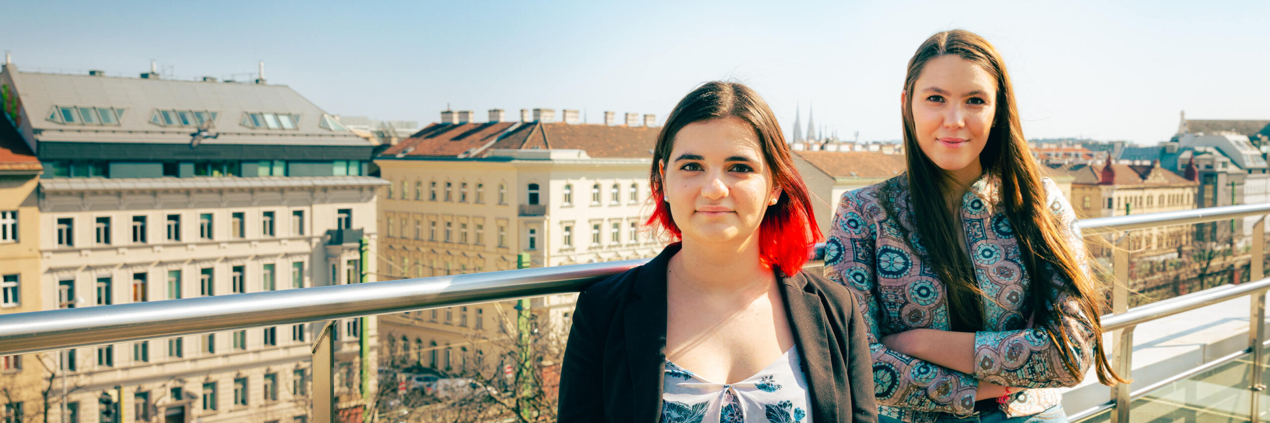 Gabriele Urban, Spitzenkandidatin, und Naima Gobara, Listensprecherin der FLÖ für die ÖH-Wahl 2021